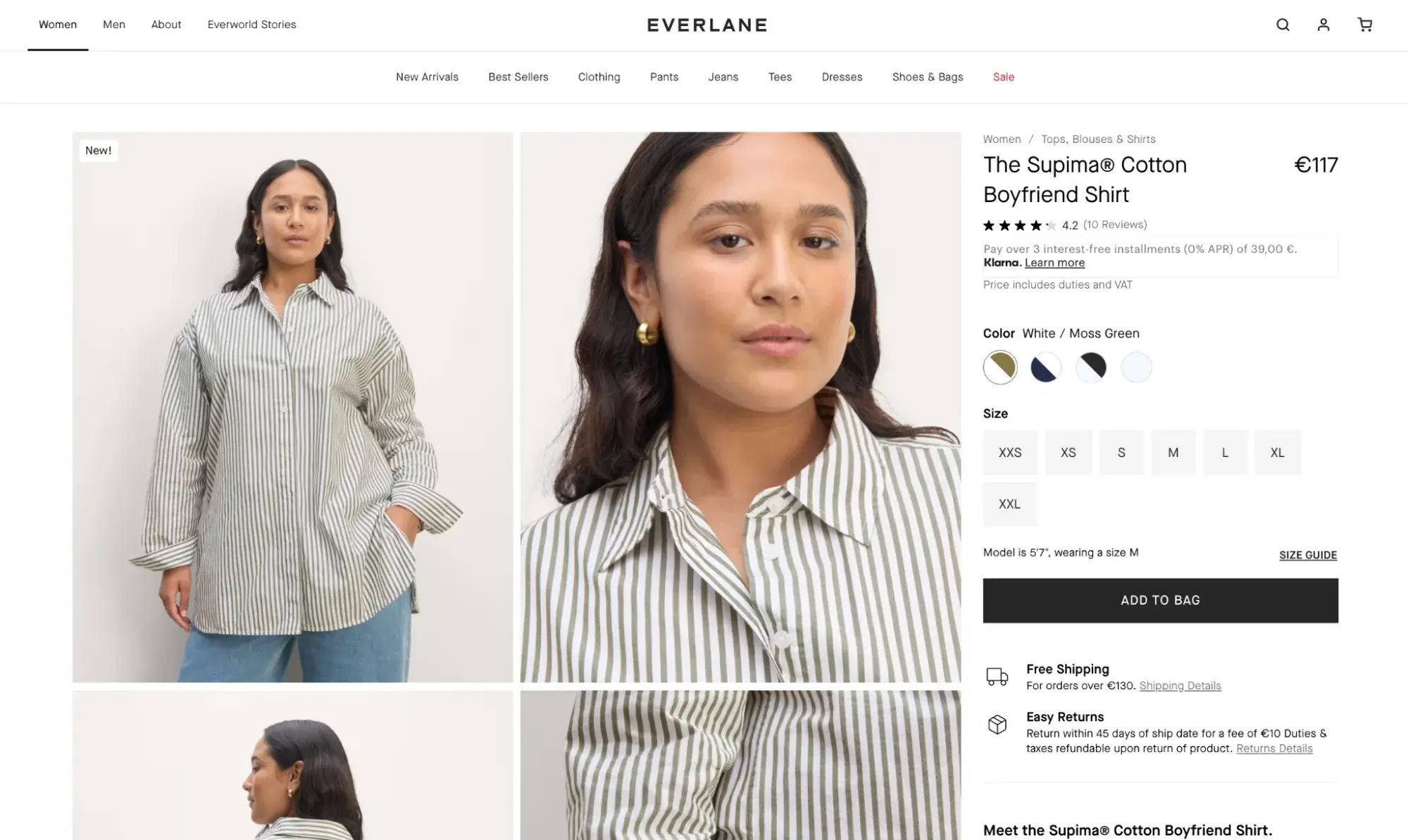 Everlane product page