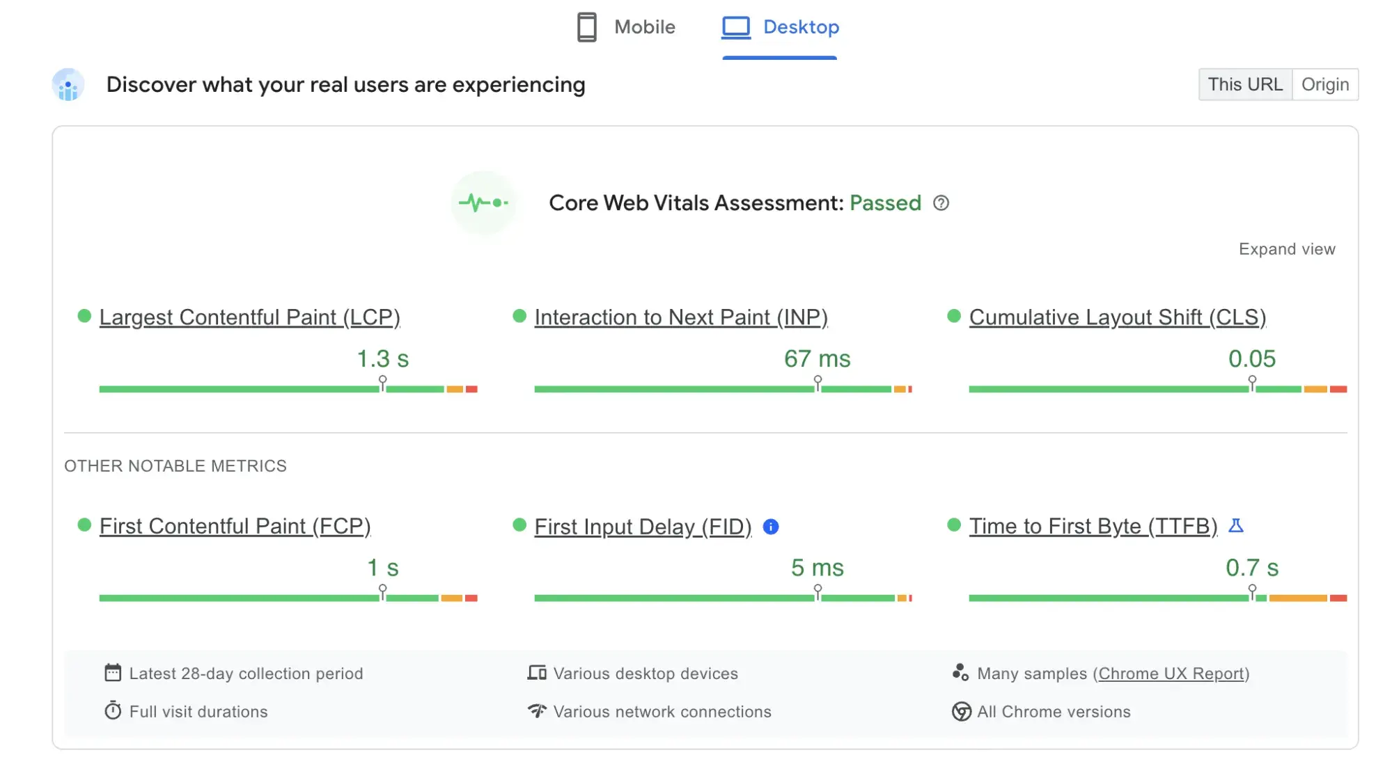 Google PageSpeed Insights tool