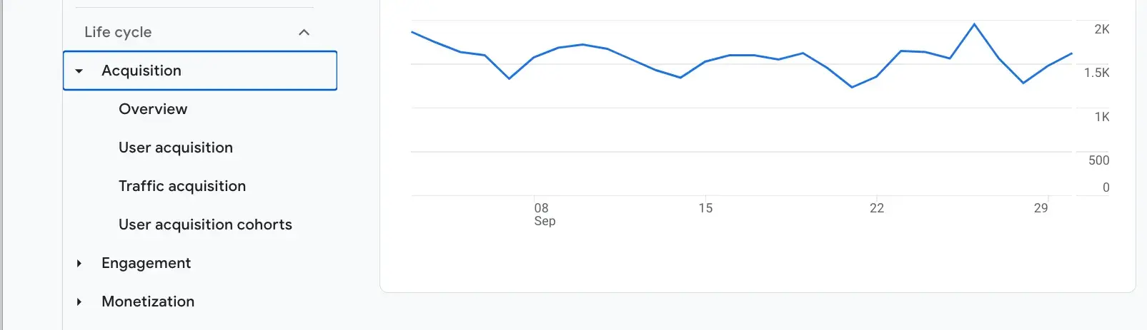 Customer acquisition data in Google Analytics