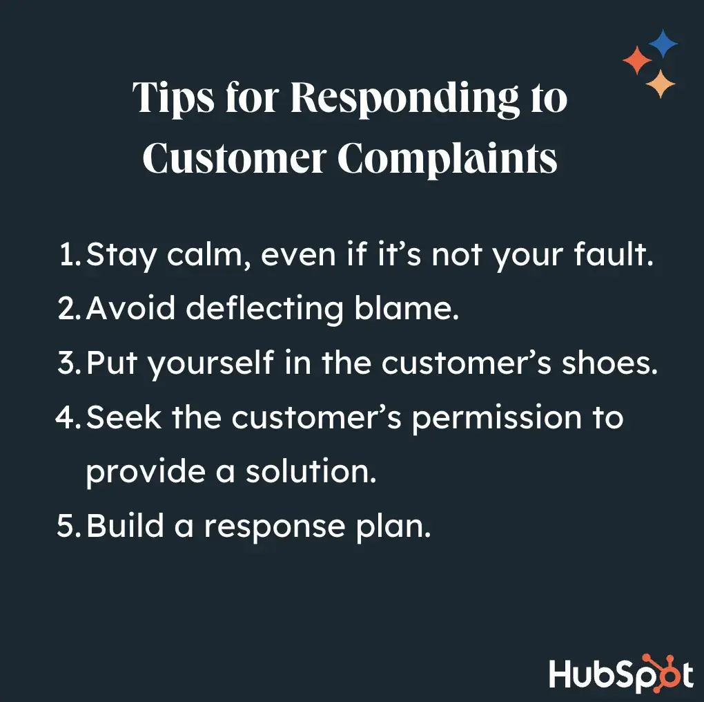 tips for responding to customer complaints