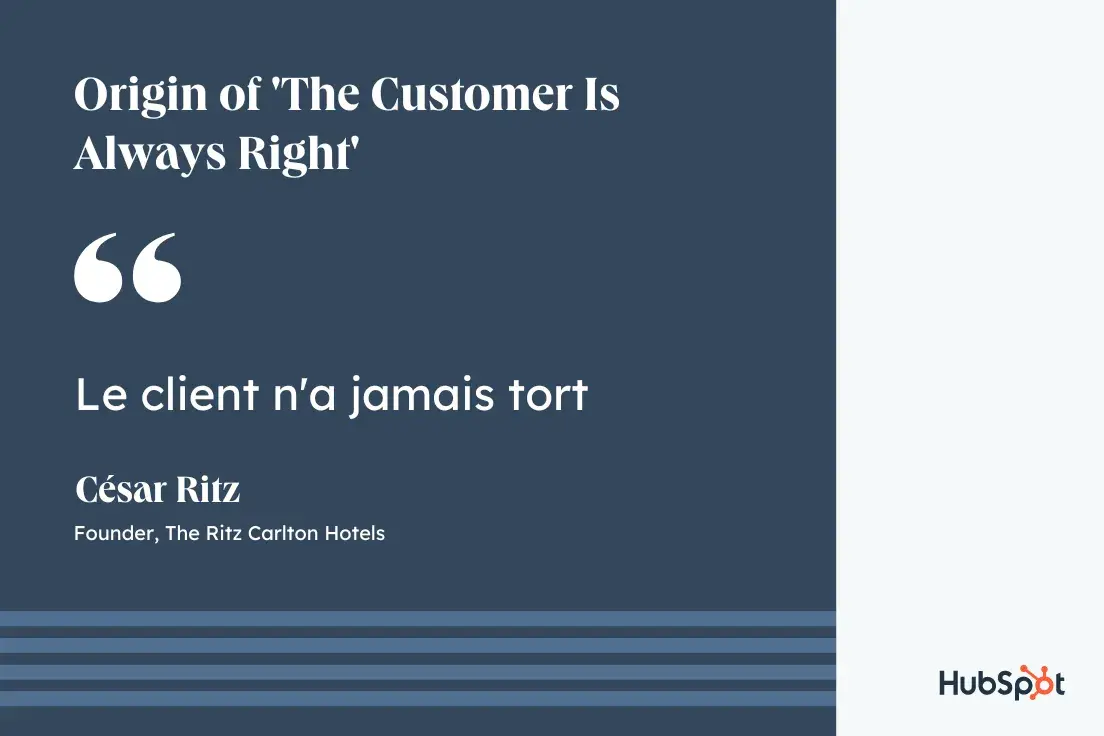 the customer is always right origin, is the customer always right