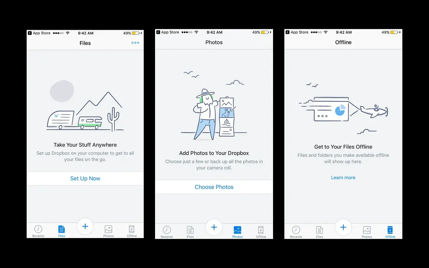 customer onboarding example from Dropbox