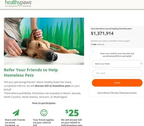 customer referral program, healthy paws