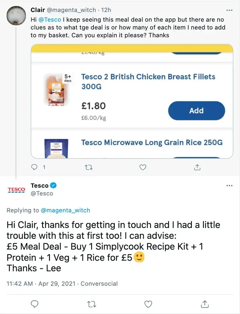 customer retention strategy example: tesco