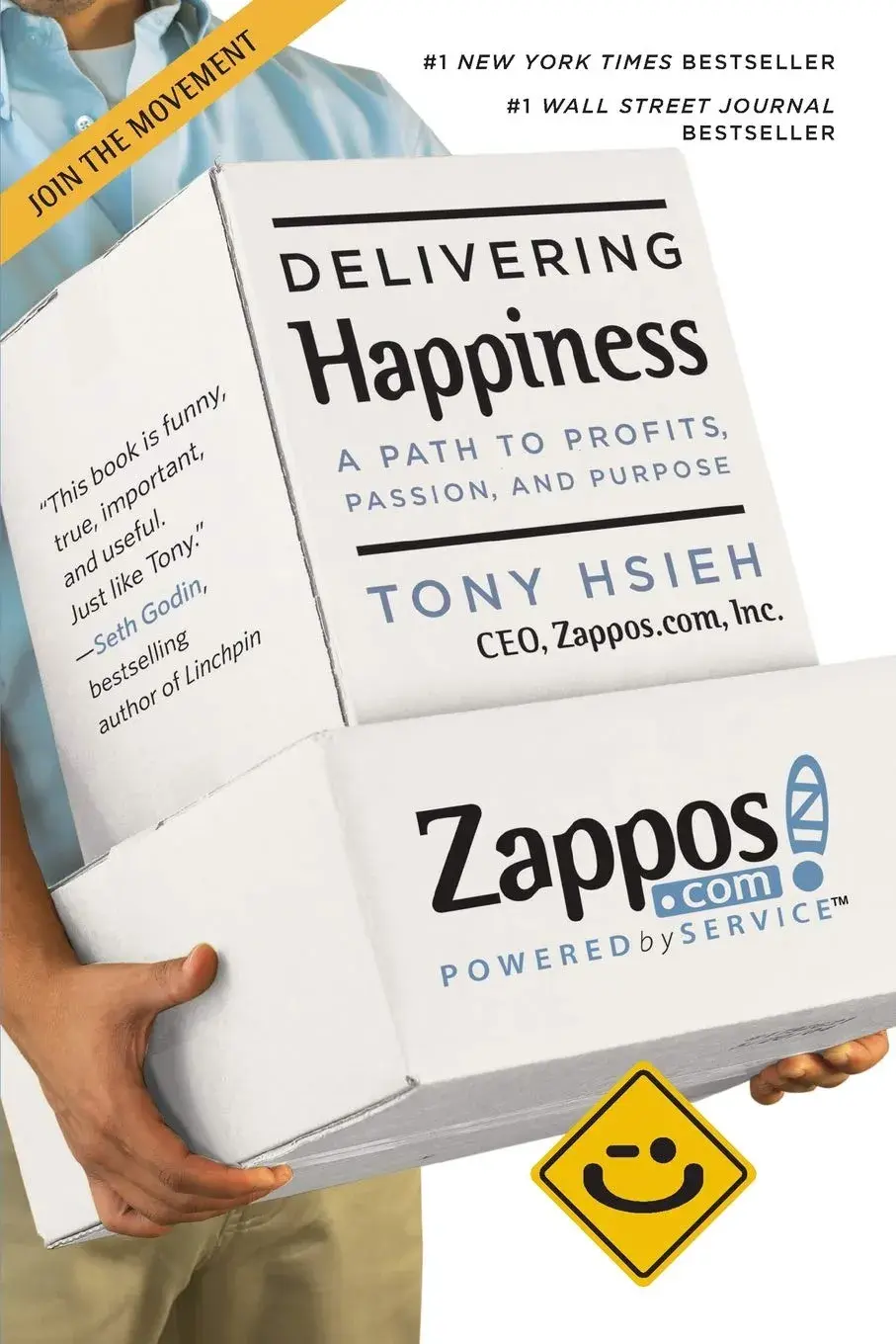 Delivering Happiness book cover - a customer service book about Zappos' approach to customer service and company culture.