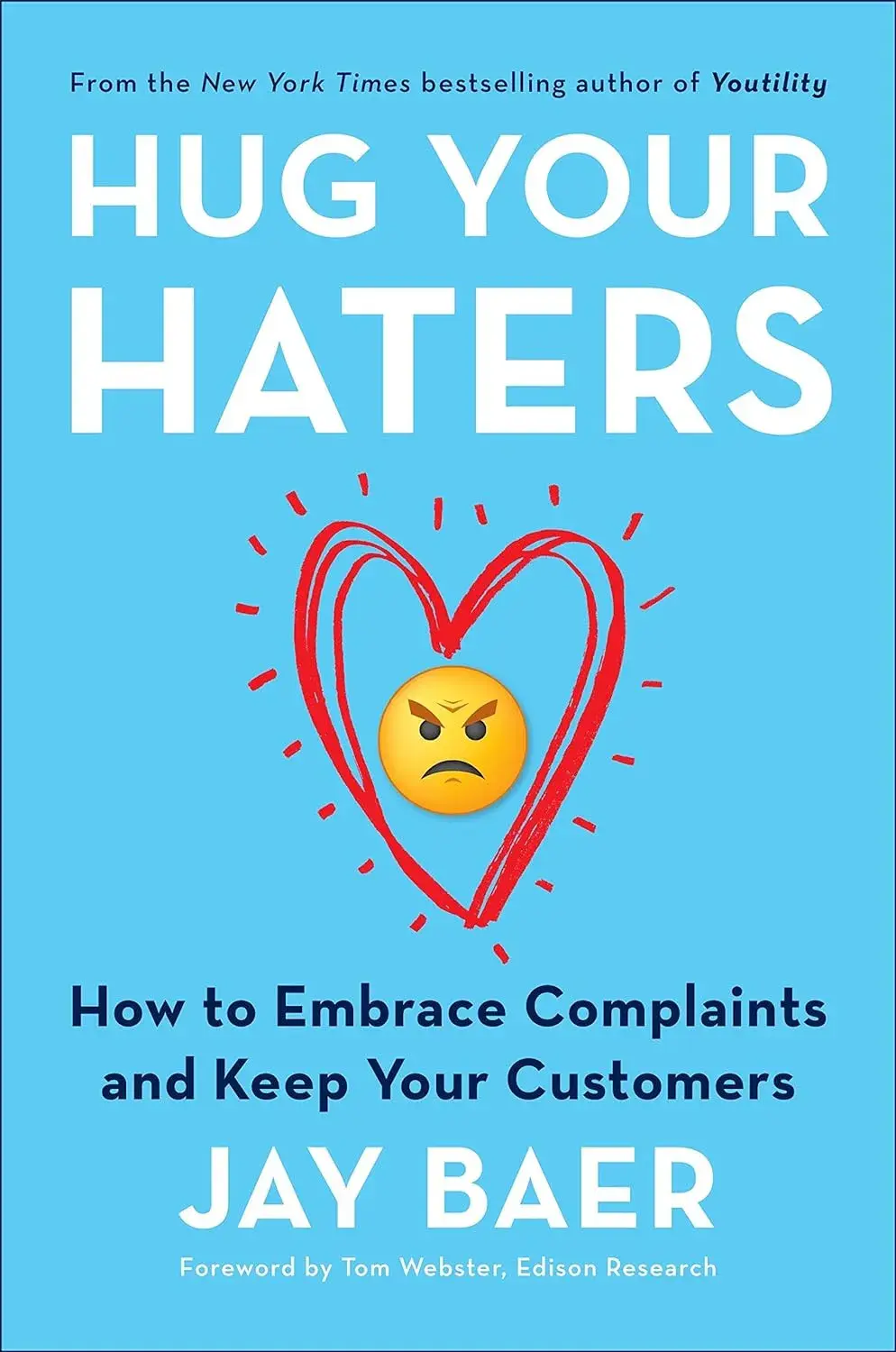  Hug Your Haters book cover - a customer service book about embracing complaints and managing online feedback.