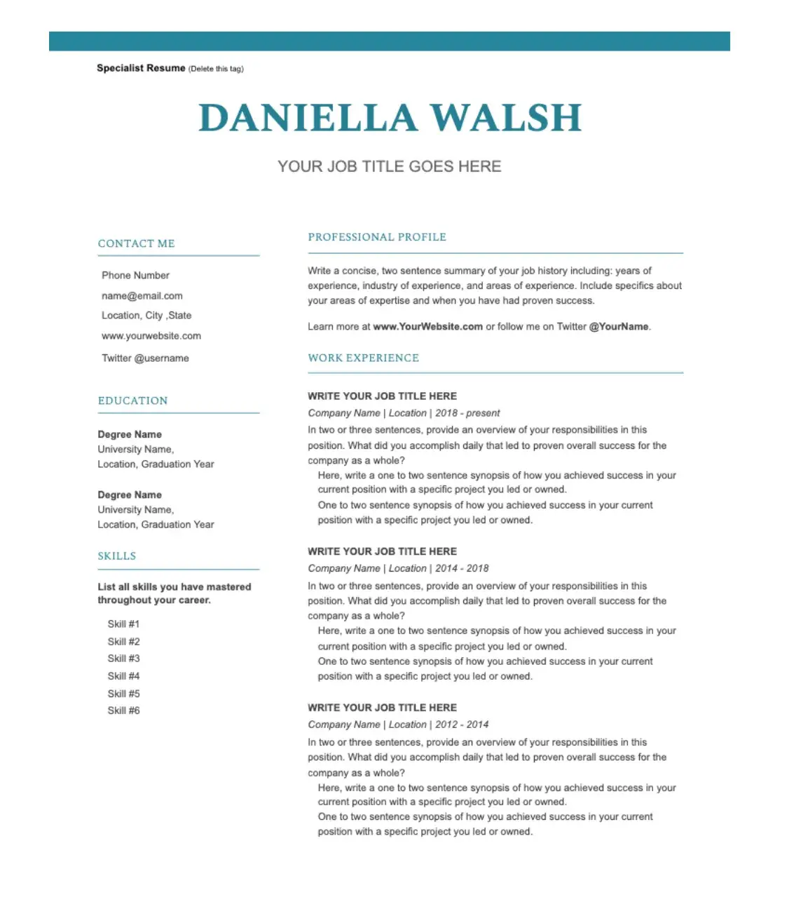 customer service representative resume template