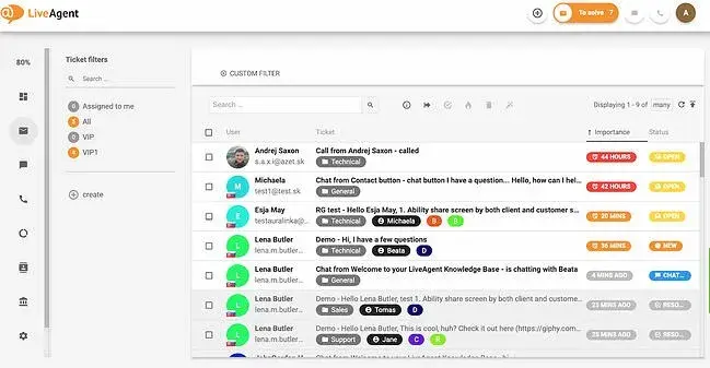 customer service ticketing software, LiveAgent
