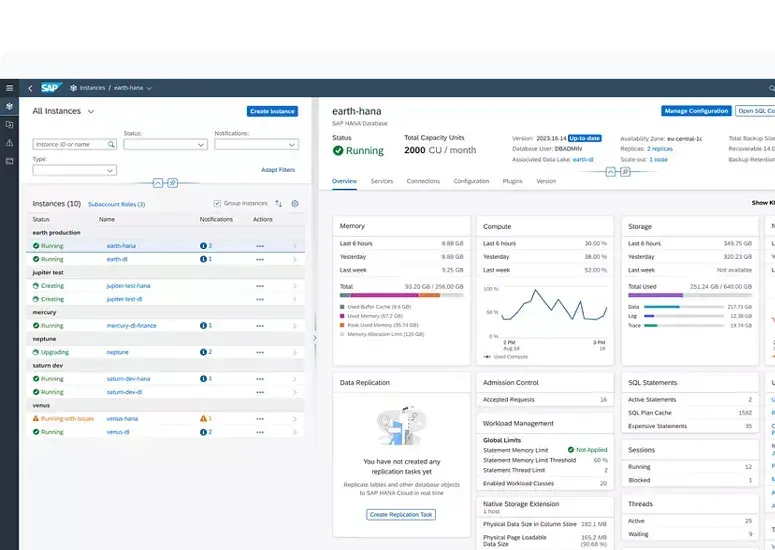 sap hana data management platform DMP