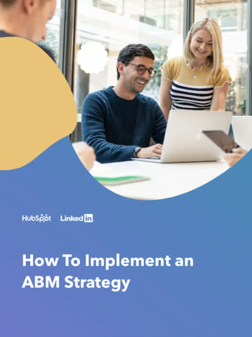 screenshot of hubspot’s resource “how to implement an abm strategy.”