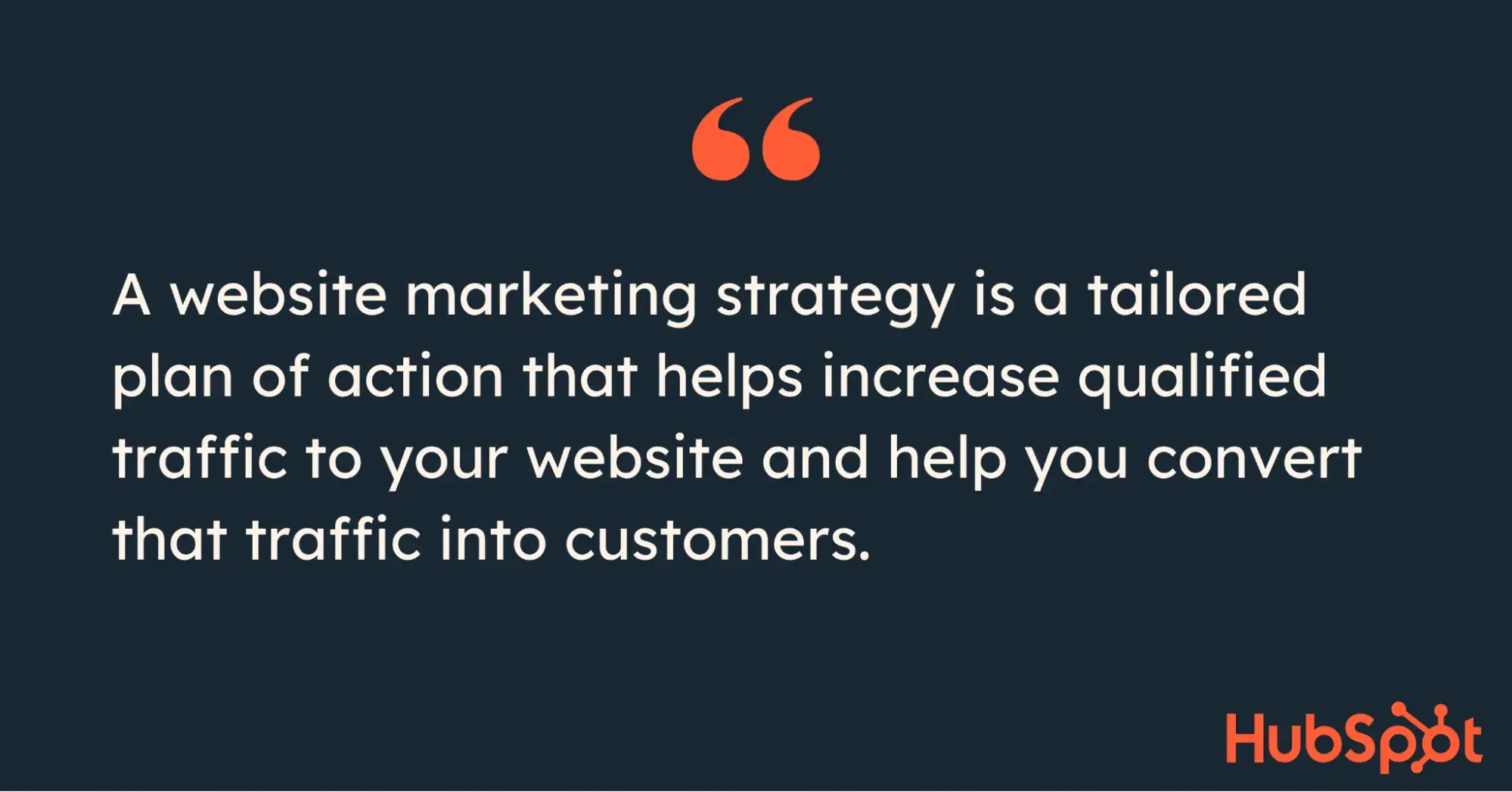 Quote from post on website marketing strategy