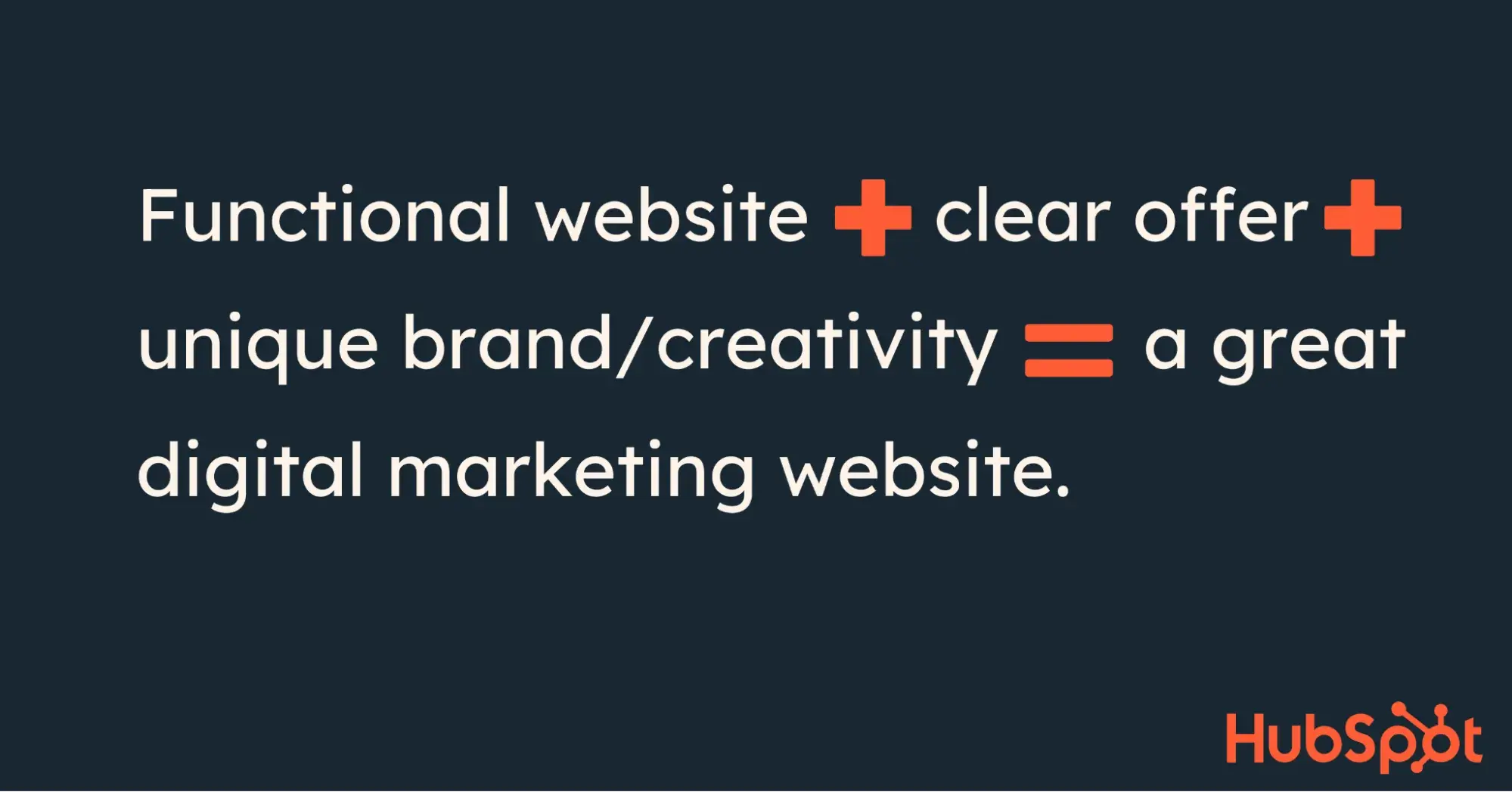 Quote from post on what makes a great digital marketing website