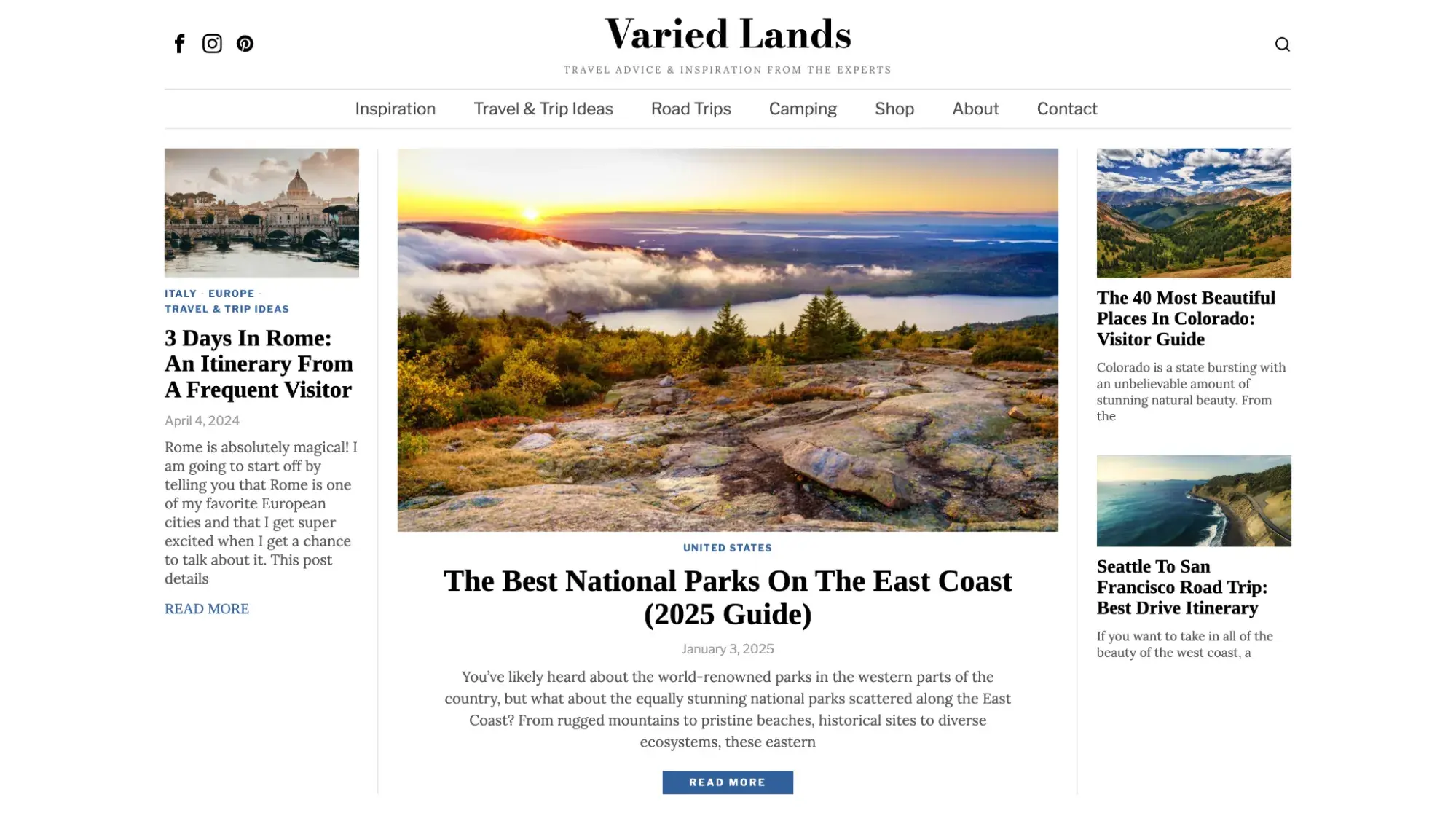 websites with great digital marketing, varied lands