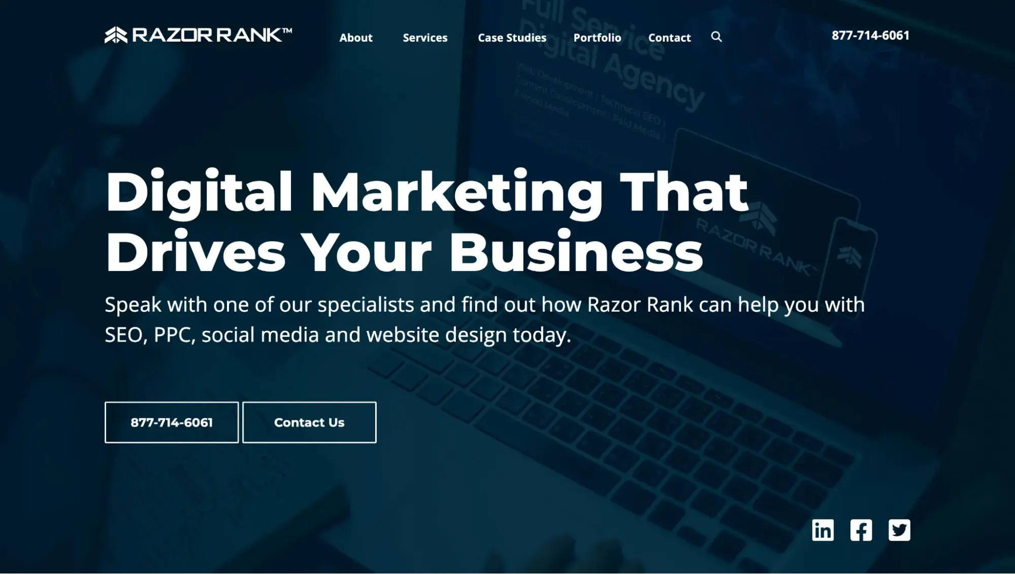 internet marketing website, razor rank