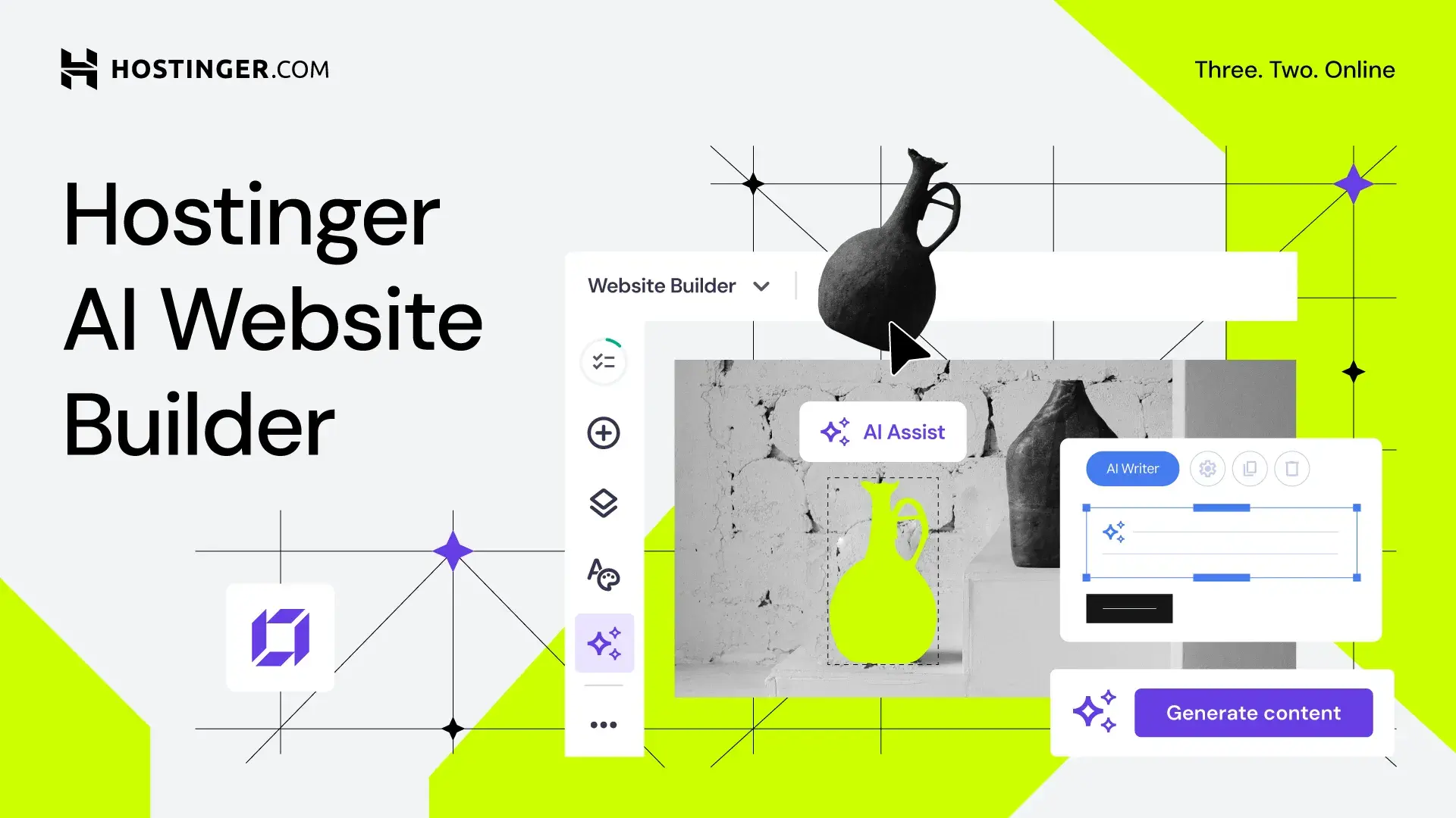 The Hostinger Website Builder homepage