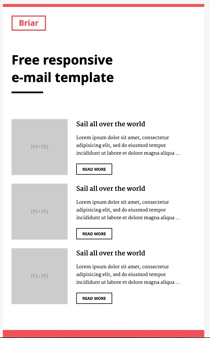 free email newsletter templates from briar