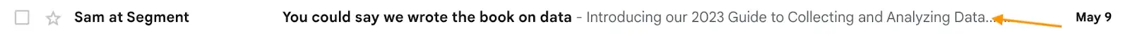  You could say we wrote the book on data, with a preview text that says, “Introducing our 2023 Guide to Collecting and Analyzing Data.