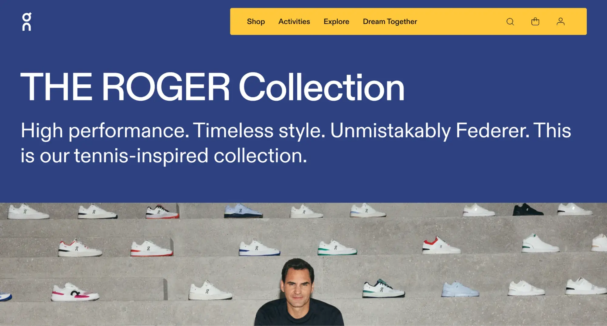 fashion web design example from the roger