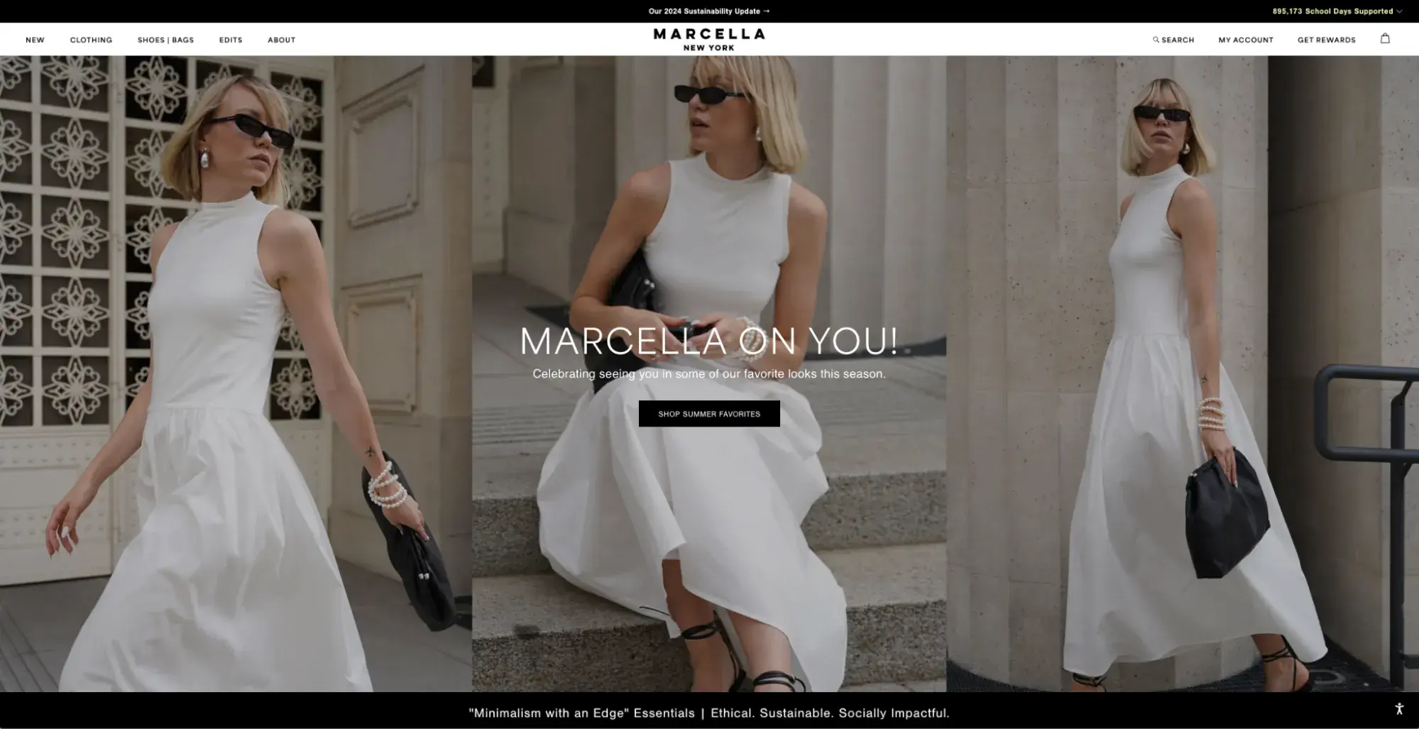 fashion web design example from marcella nyc