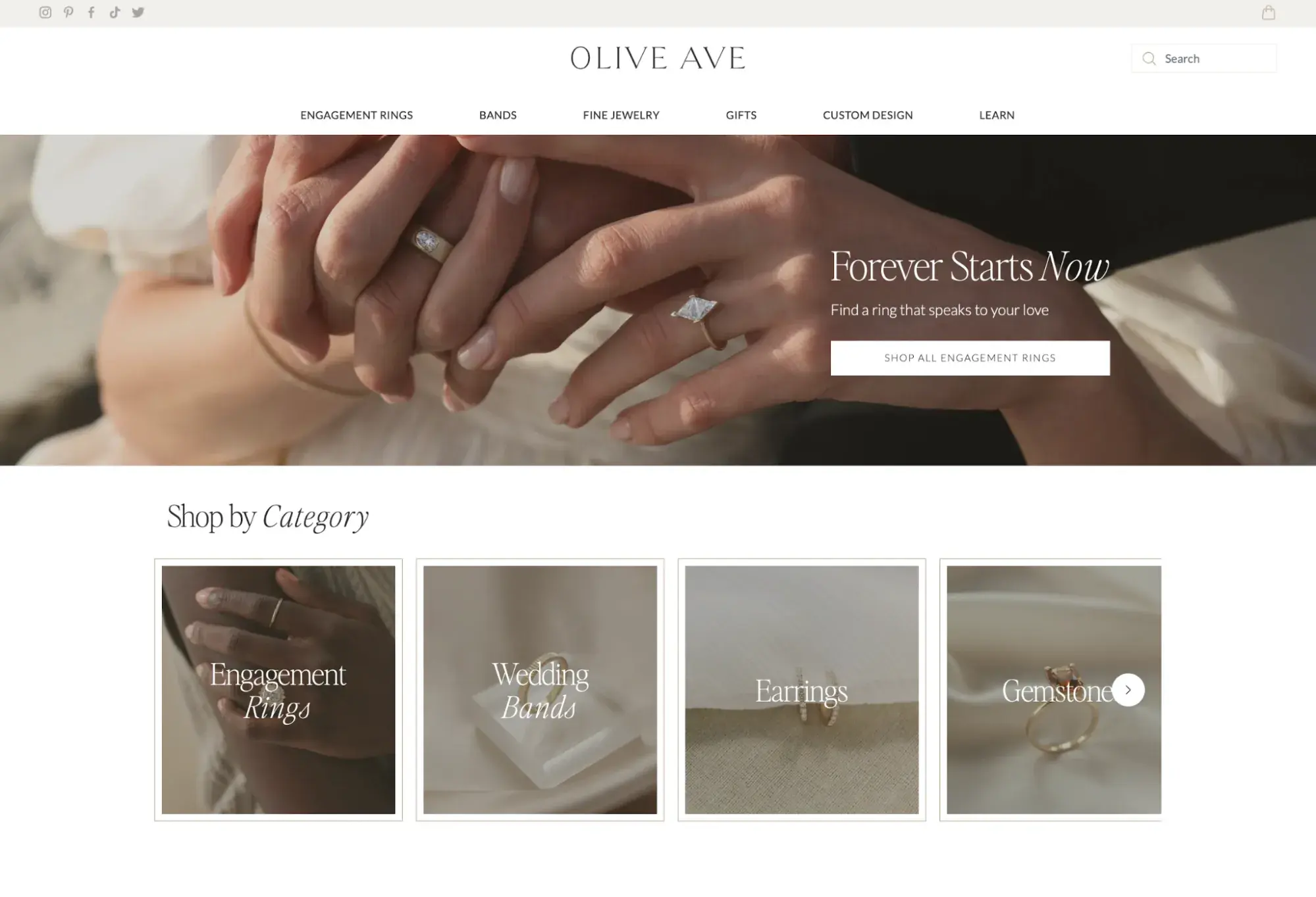 fashion web design example from olive avenue