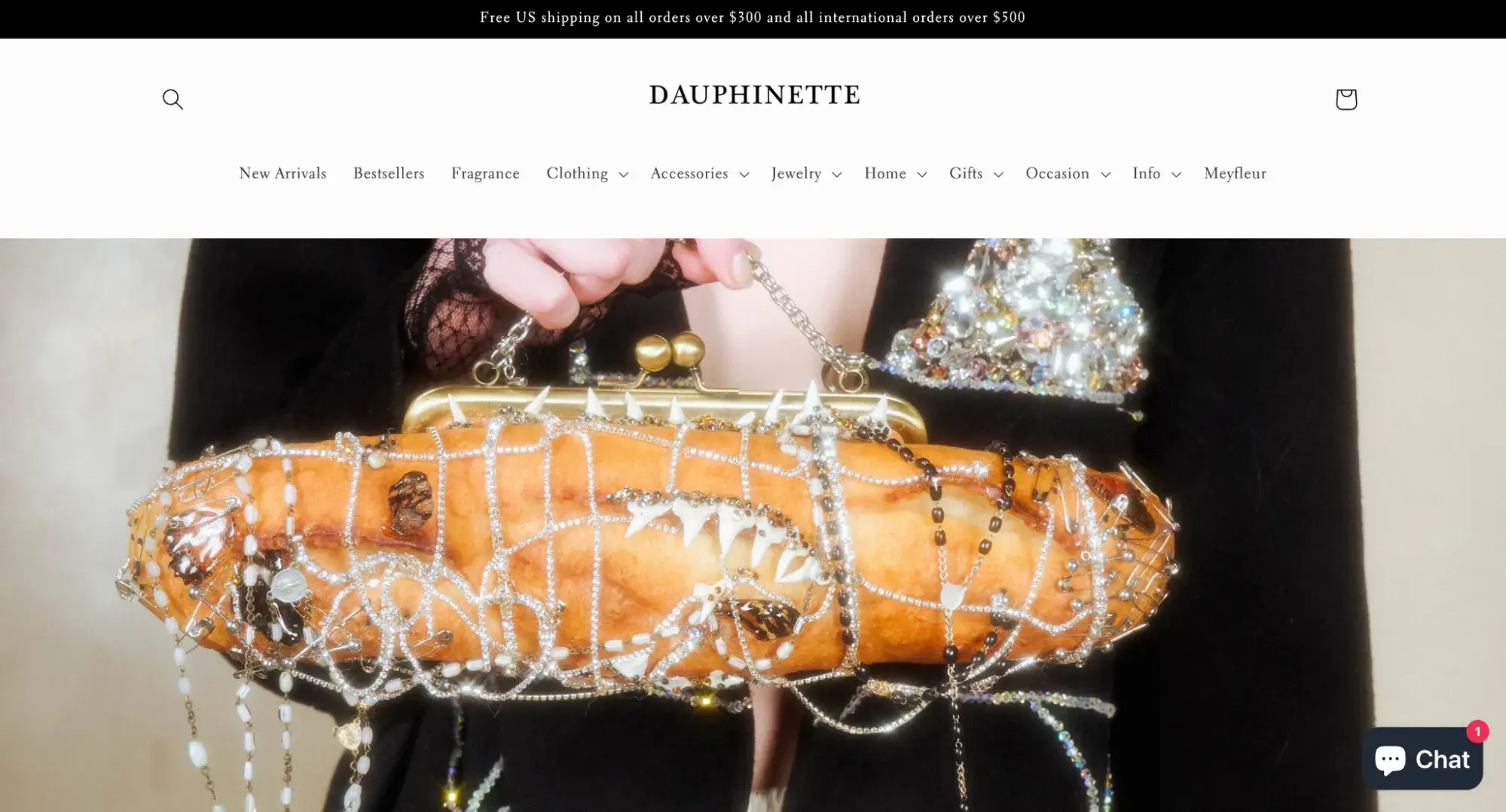 fashion web design example from dauphinette