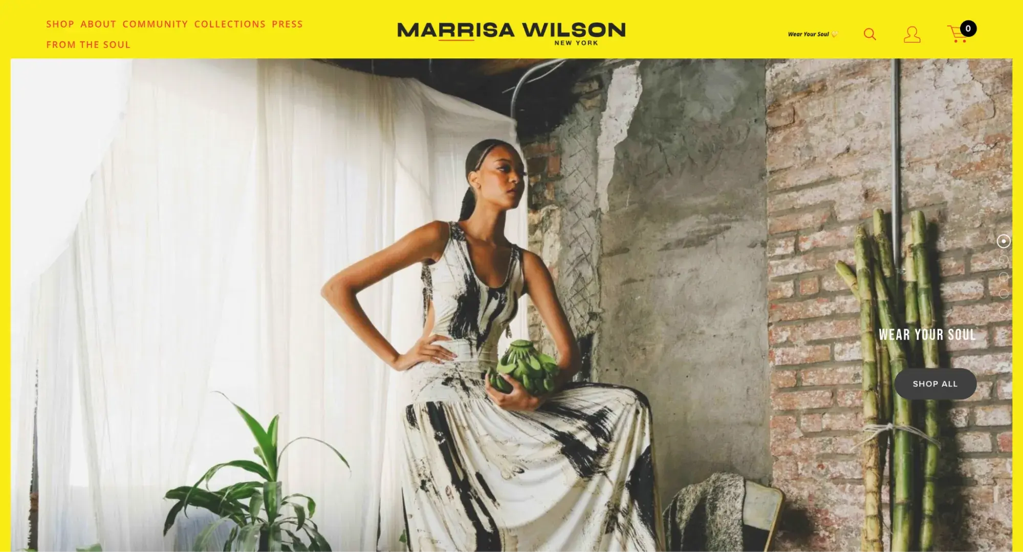 fashion web design example from marrisa wilson