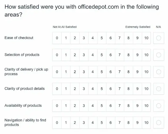 feedback form examples, office depot