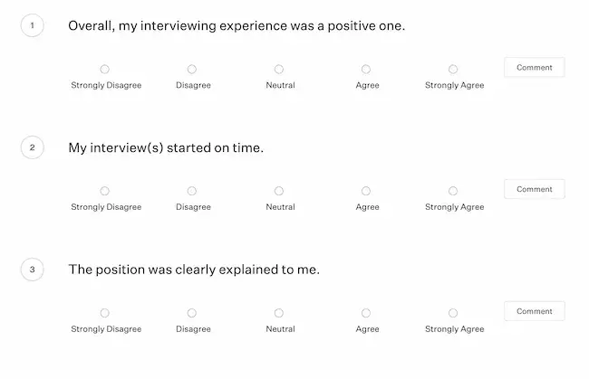 feedback form examples, glassdoor