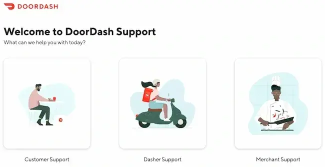 feedback form examples, doordash