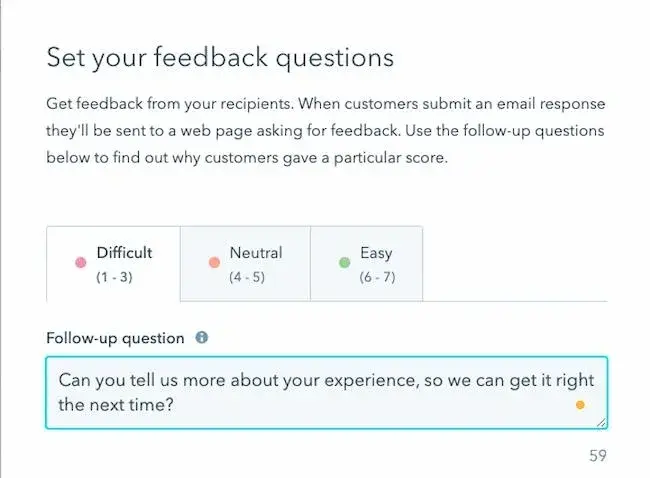 feedback form steps