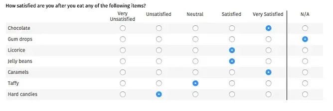 sample survey questionnaire