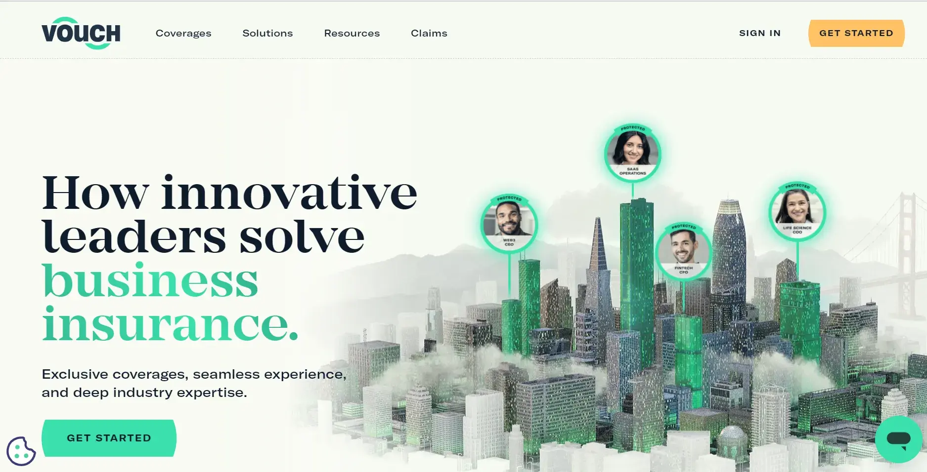 Financial Services Website Design - Vouch