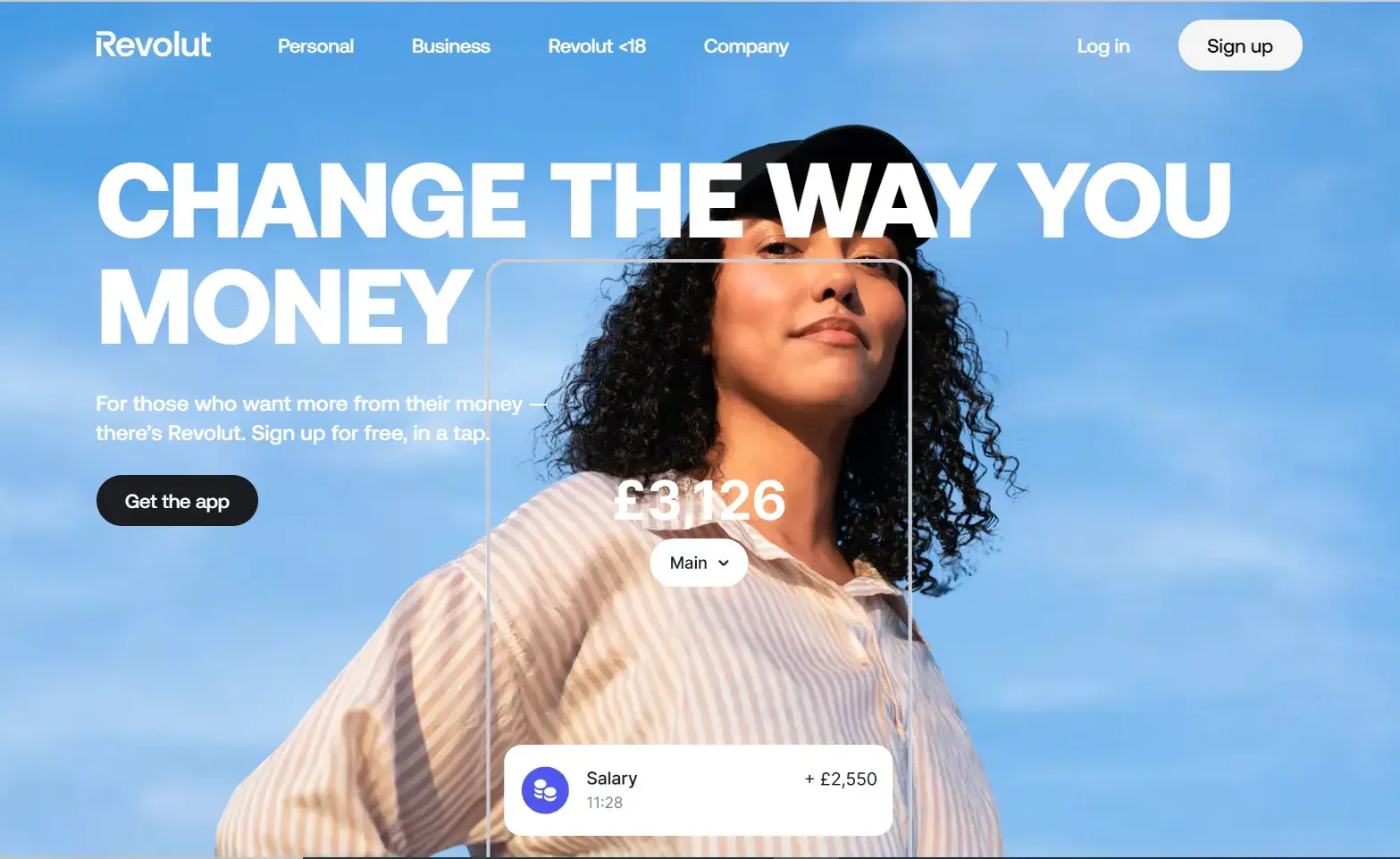 Financial Services Website Design - Revolut