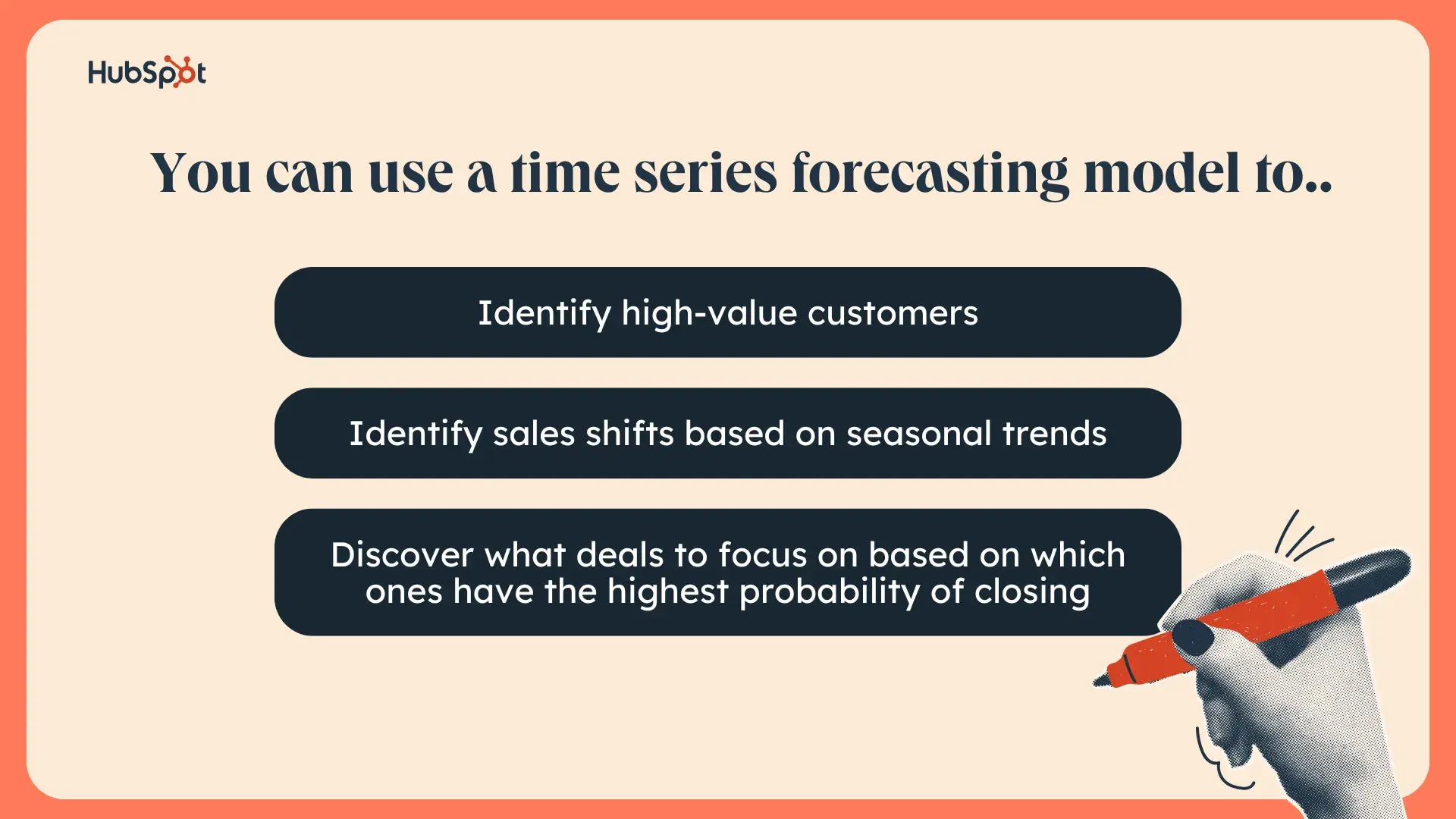 image listing reasons for when to use a time series forecasting model