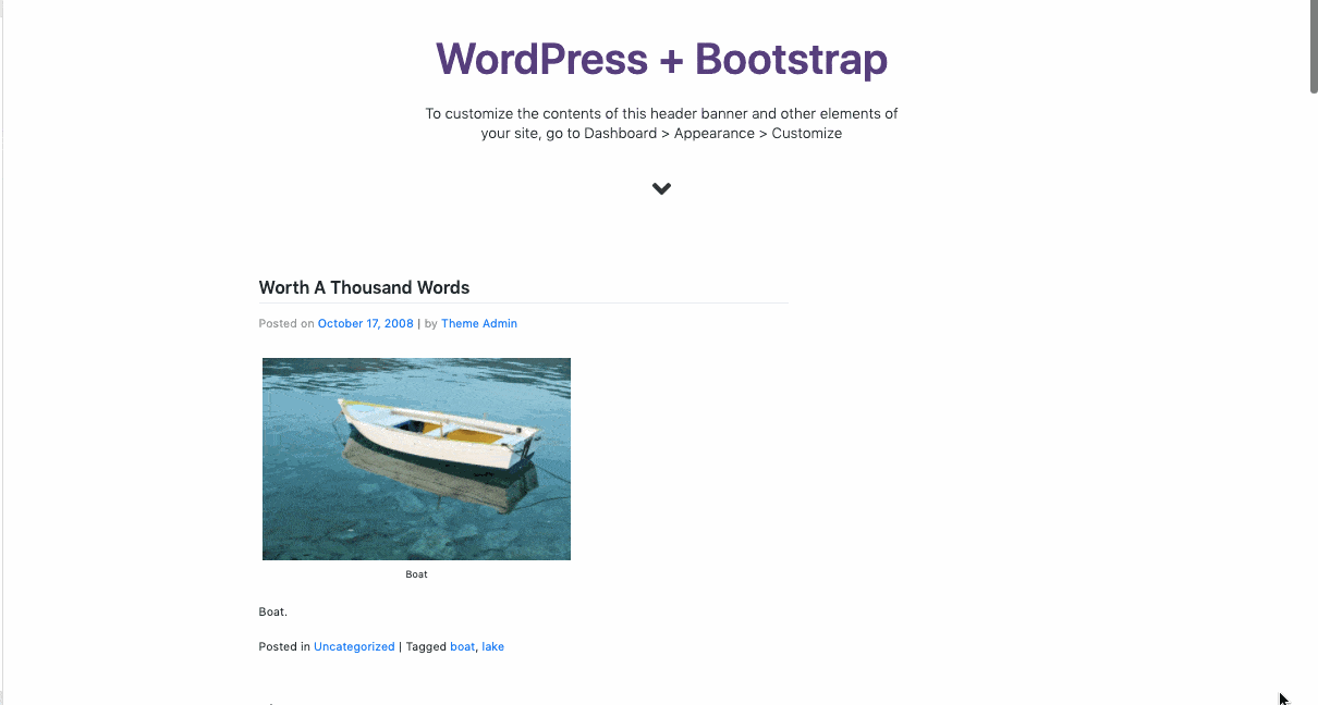 free bootstrap based wordpress theme: wp bootstrap starter