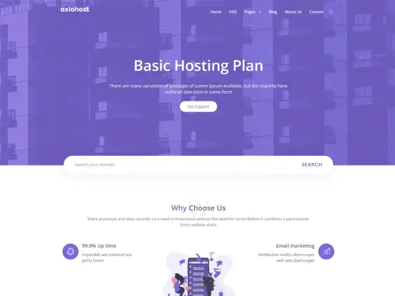 free bootstrap based wordpress theme: axiohost