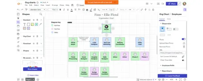 creating a flowchart on lucid chart