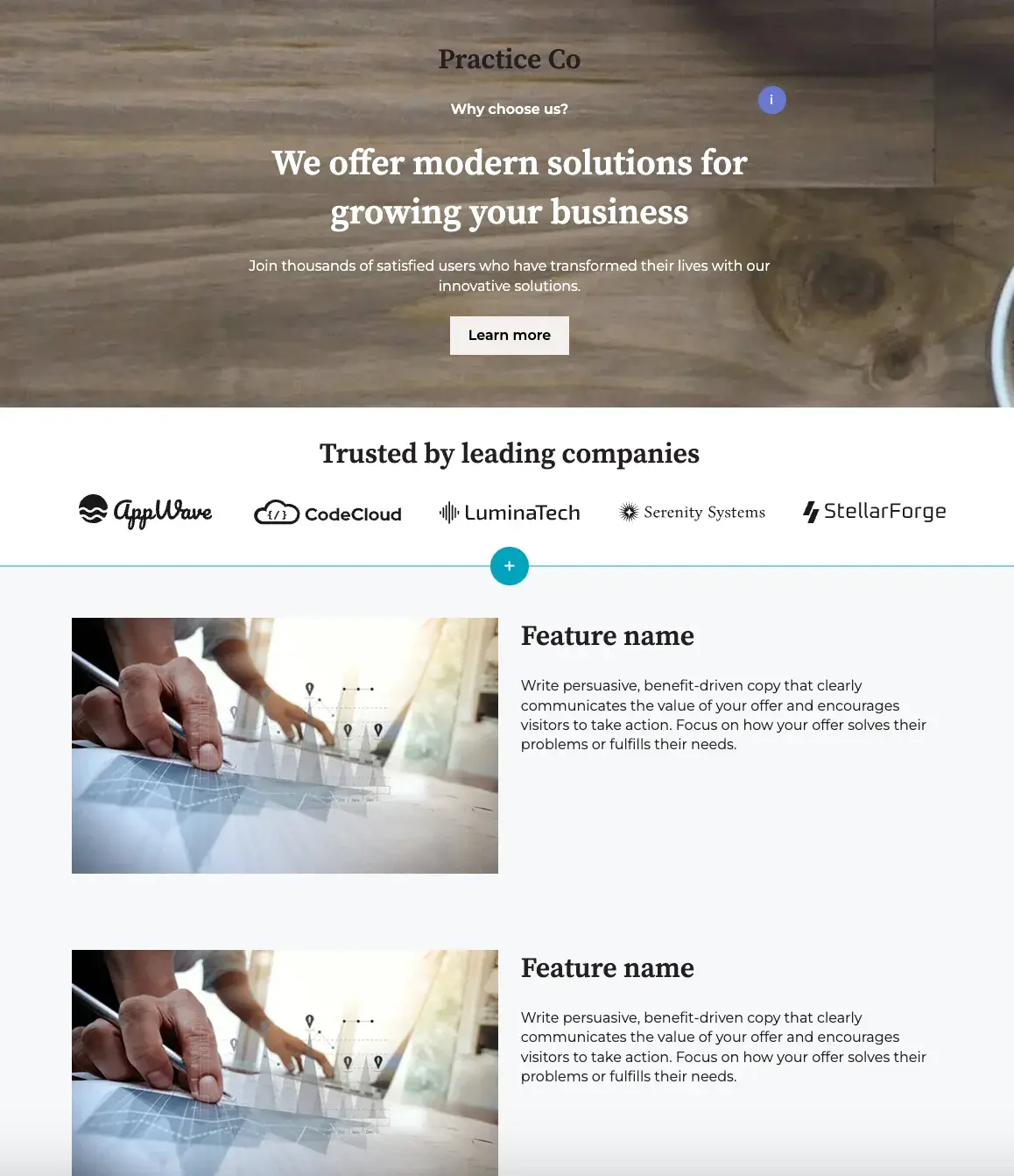 blog subscription landing page template