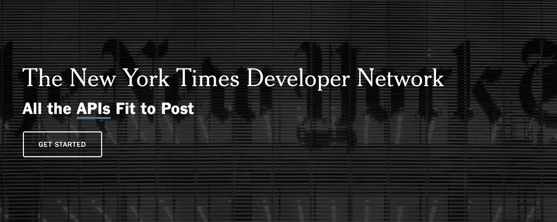 new york times developer network home page