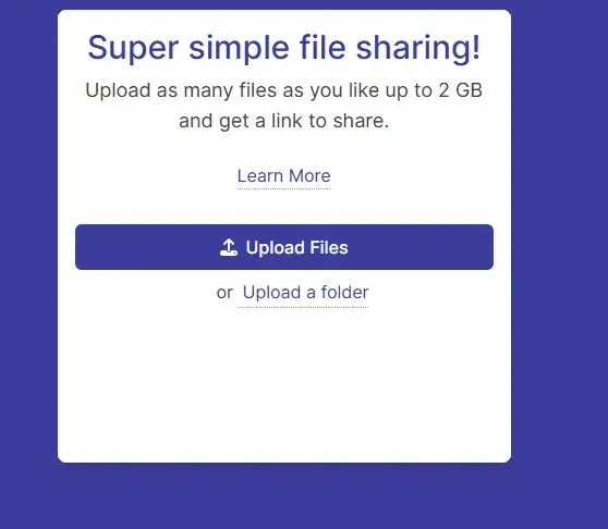 file.io upload page