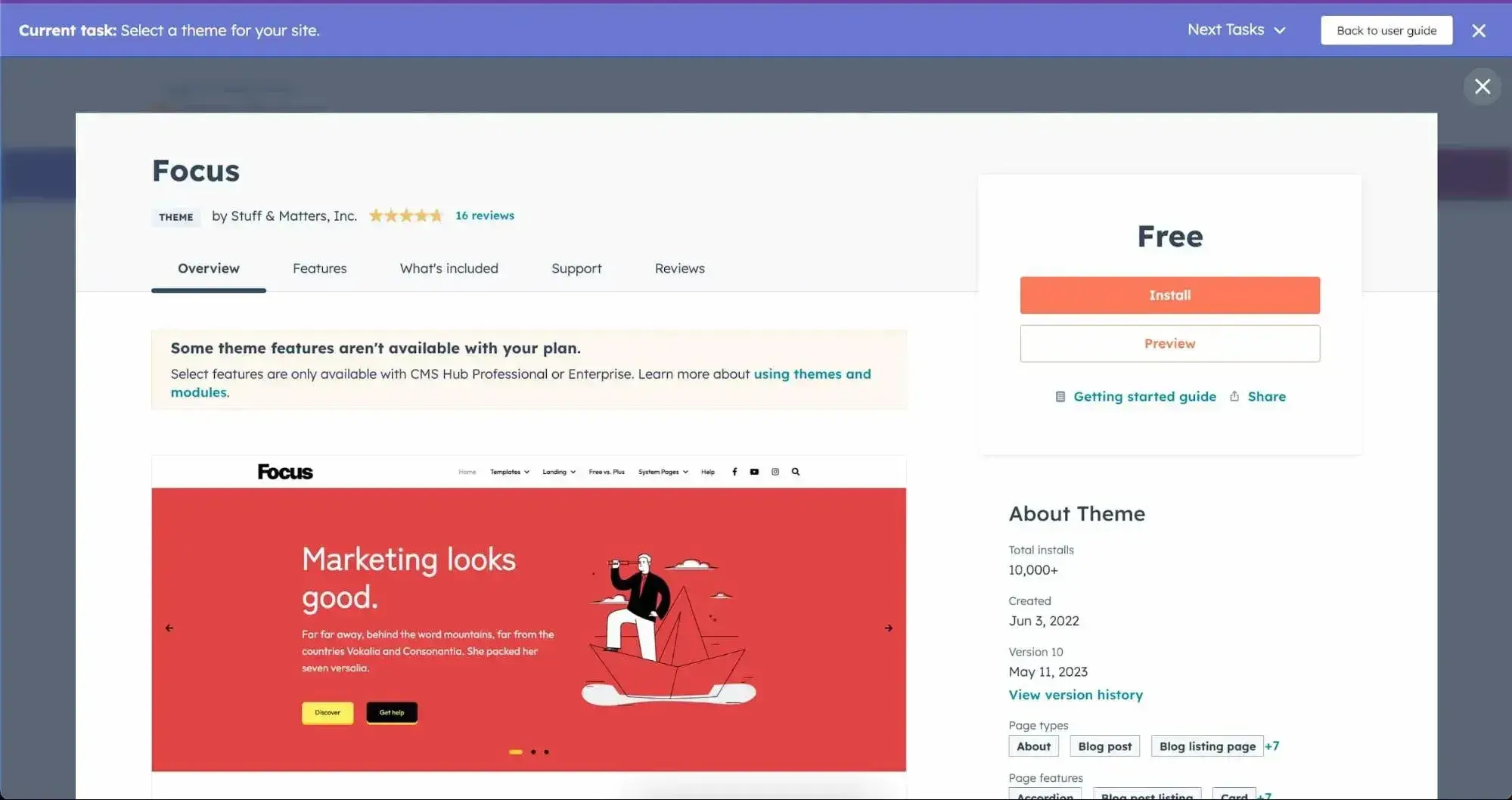 you can choose a website theme or use the ai website builder in content hub.