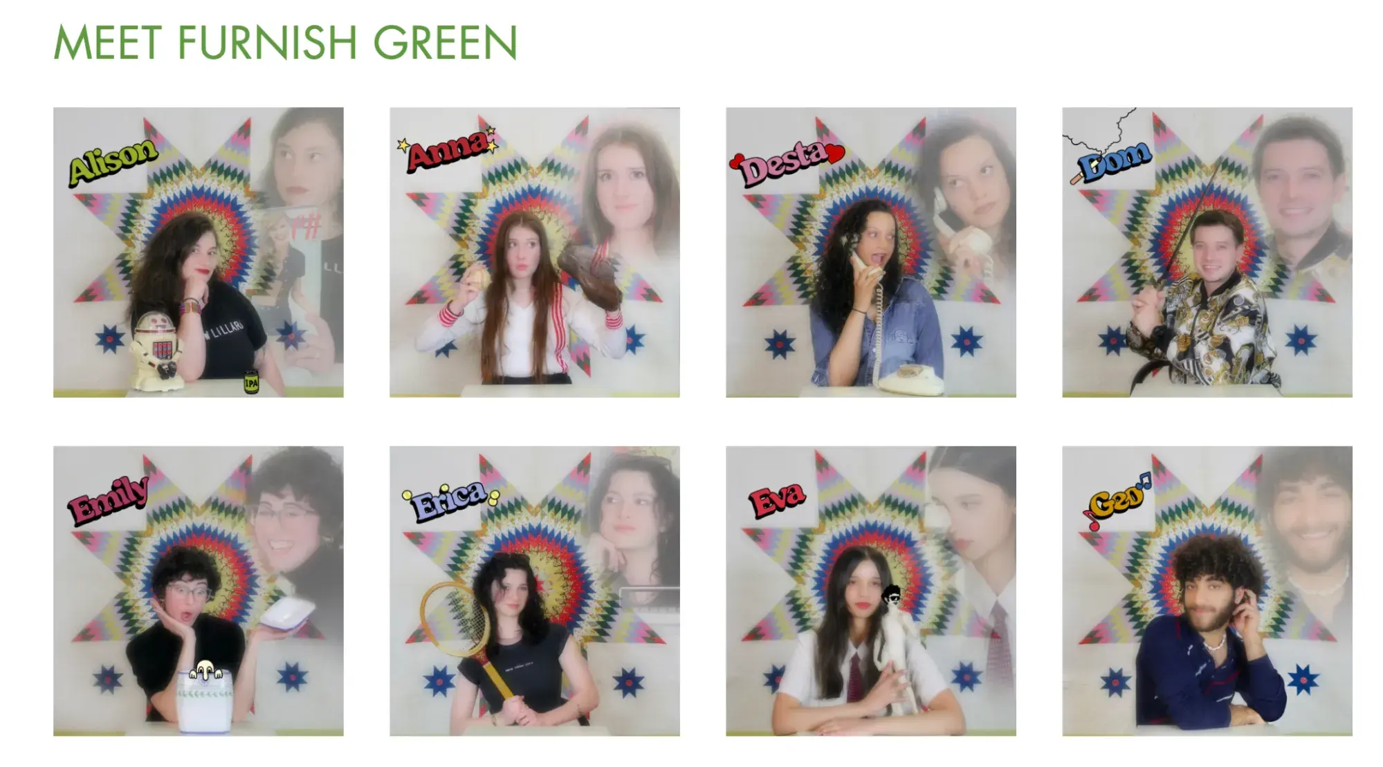 Furnish Green’s employee photos in a grid layout