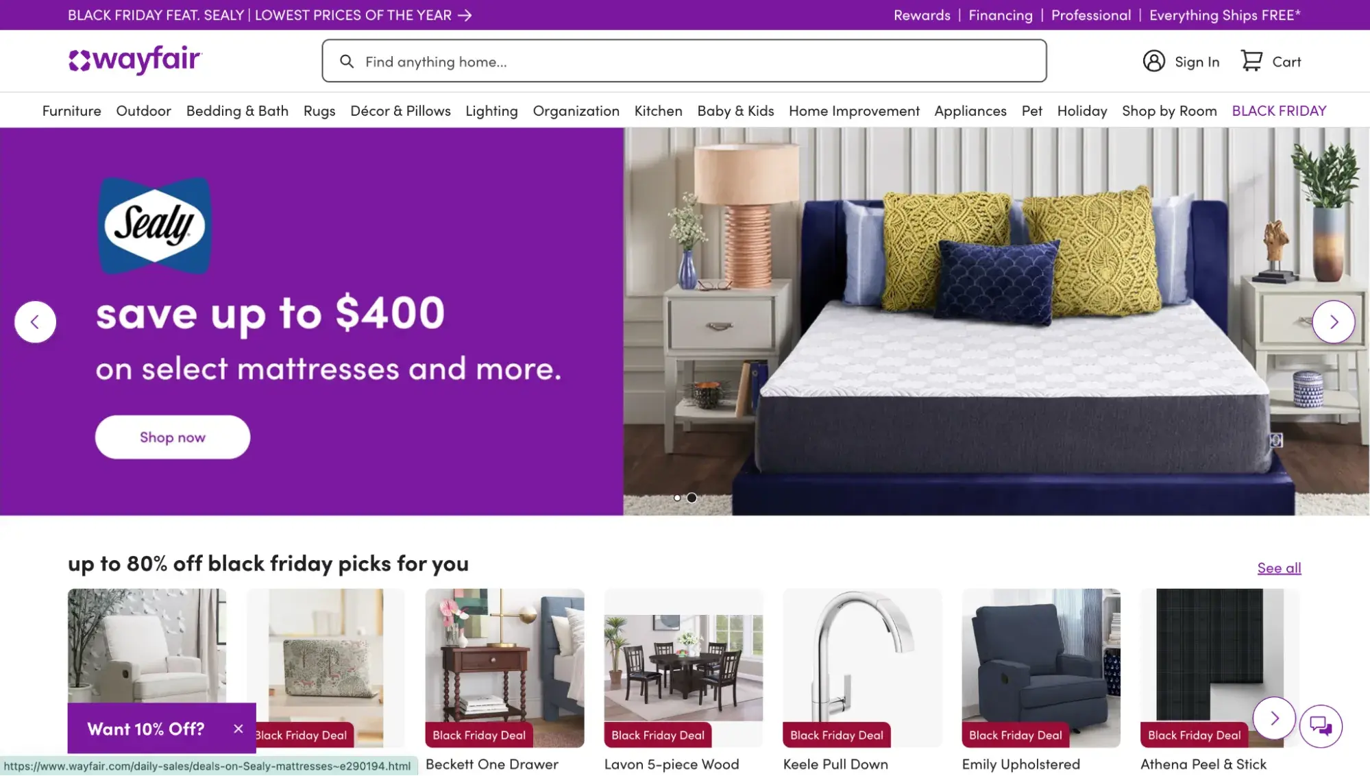 wayfair best websites for furniture