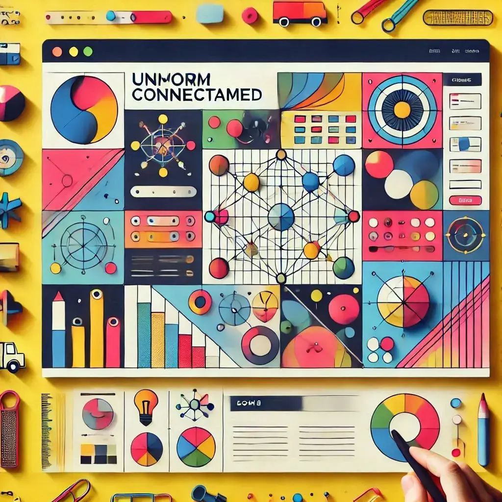 this image illustrates uniform connectedness, a gestalt rule of design.