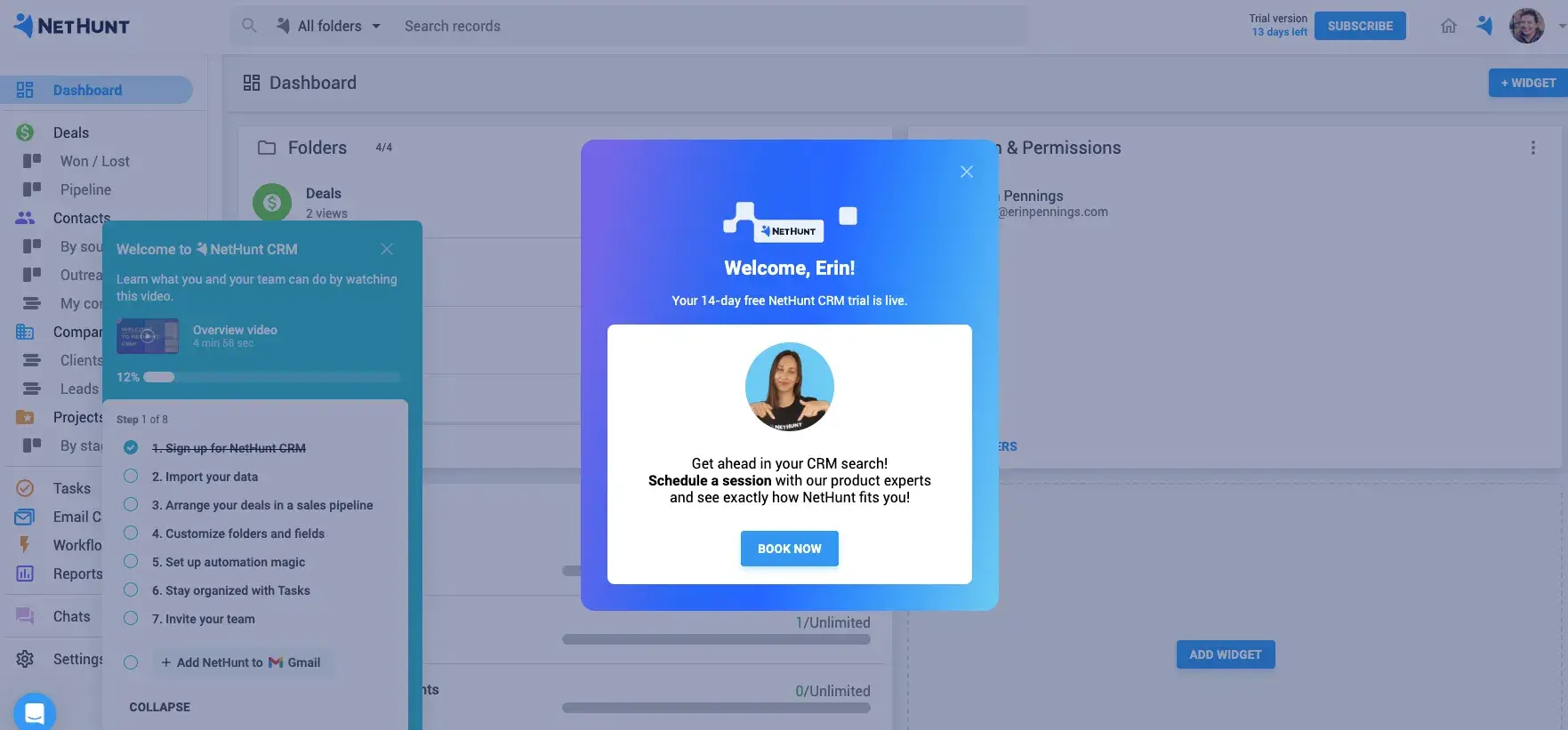 nethunt is a gmail-enabled crm that takes onboarding seriously.