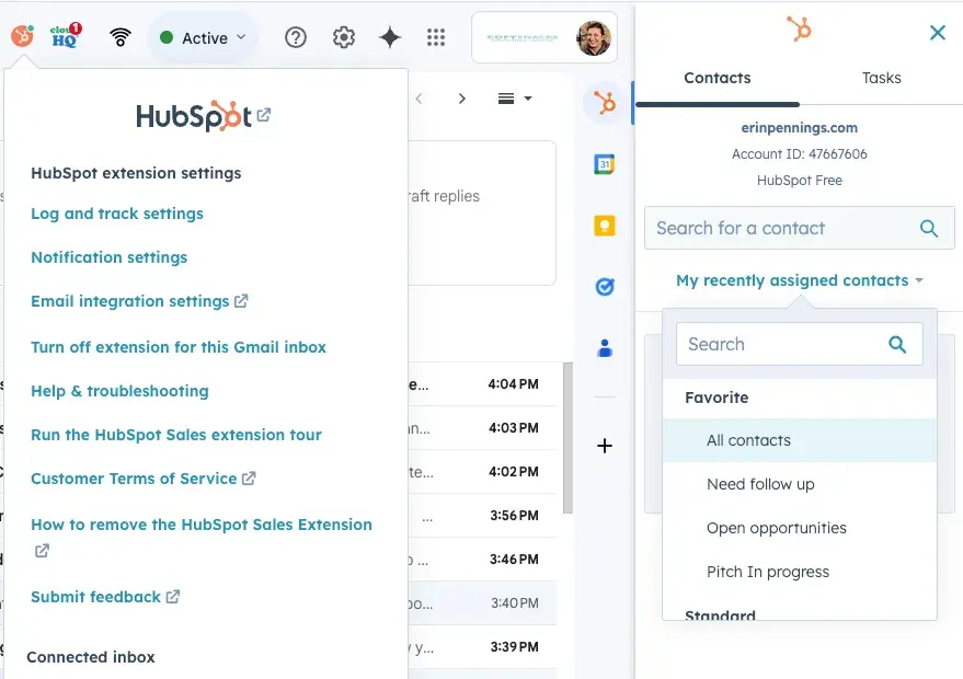 hubspot gmail crm