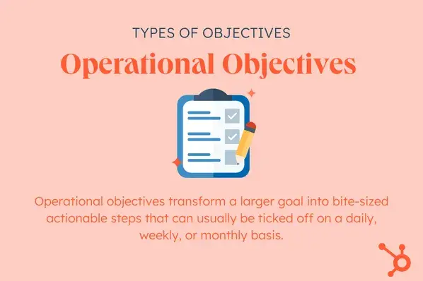 goals vs objectives, definition of operational objectives