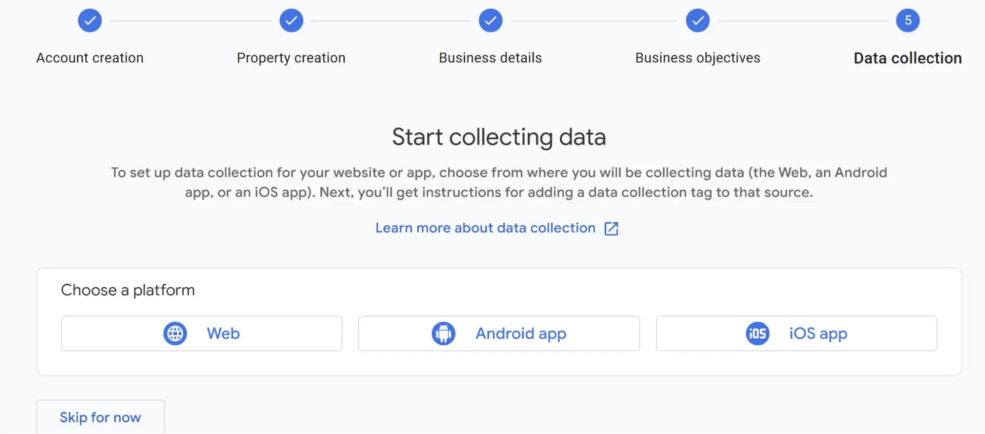 start collecting data; google analytics tutorial