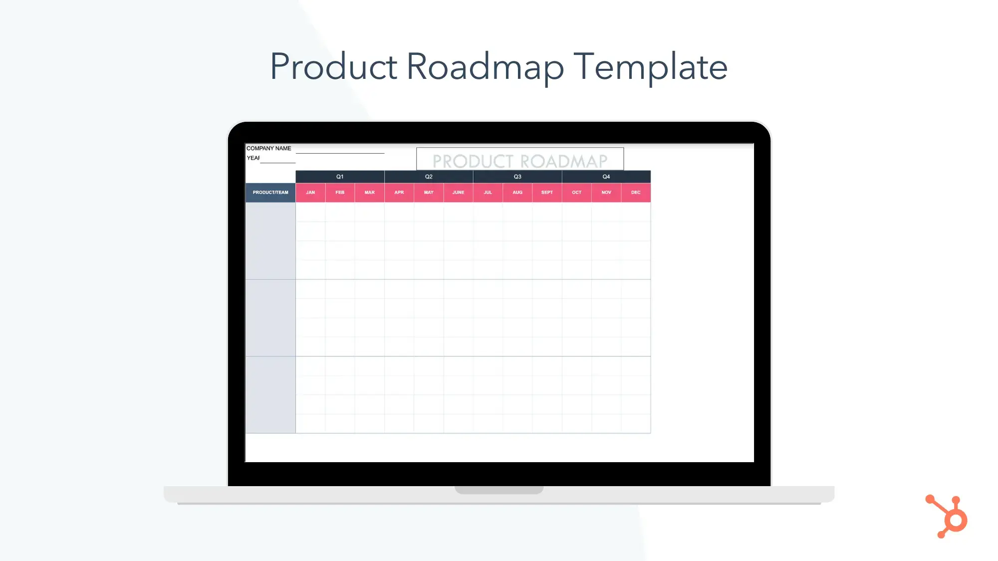 screencap of product roadmap template.