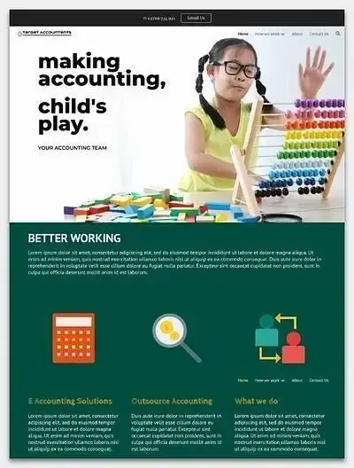 google site template: accounting team